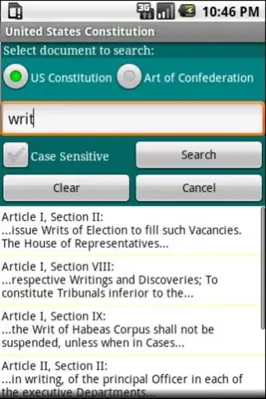 United States Constitution android App screenshot 0