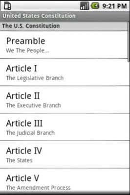 United States Constitution android App screenshot 1